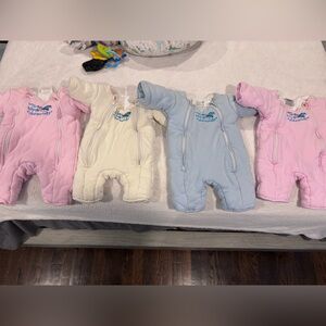 Magic Merlin sleep suit Set of 4 in Pink, Cream, and Blue